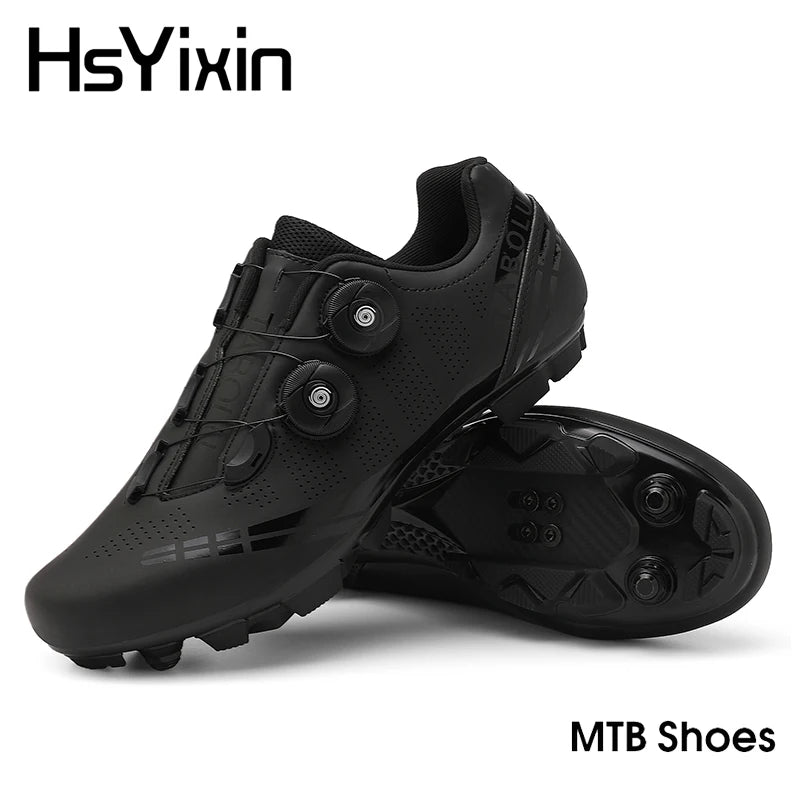 Atmungsaktive MTB-Fahrradschuhe für Damen und Herren – Offroad-Mountainbike-Fahrradschuhe mit selbstsichernden Speed-Mountainbike-Pedalschuhen
