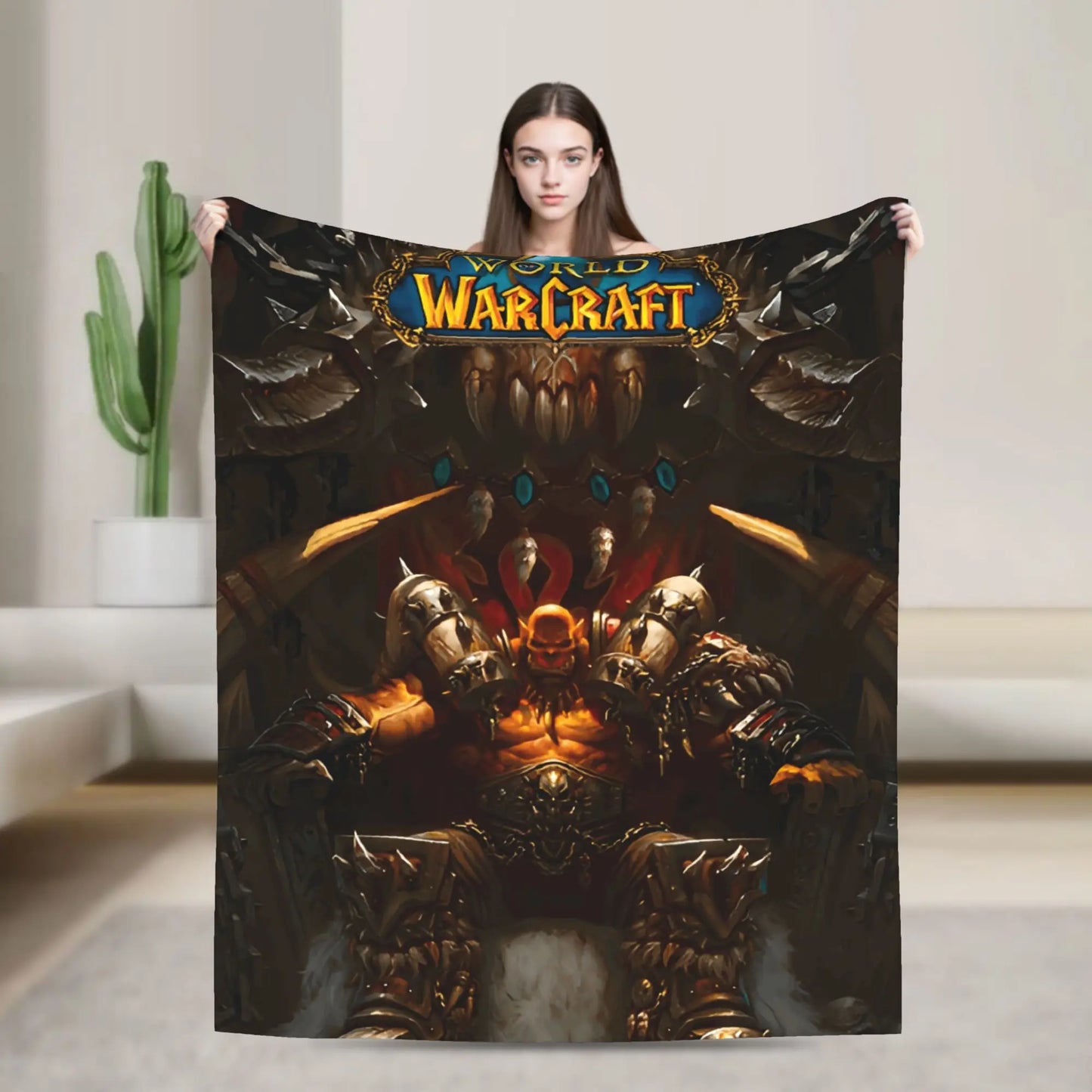 WOW World of Warcraft Arthas Retro Game Blanket  Soft Plush Bedding Throws For Home Decor Travel Flannel Bedspread Bed Cover
