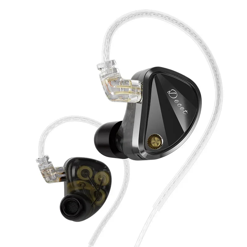 KZ Decet 5DD HiFi Wired In-Ear Earphones – Premium Dynamic Driver Earbuds with Detachable 2PIN Cable & Microphone