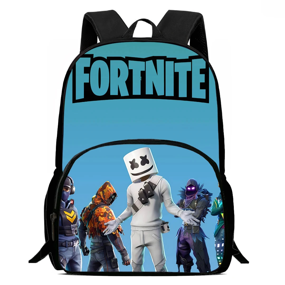 Kids  School Backpack with Front Pocket,  Light Weight Cartoon Fortnite Children Backpack For Age 6-9 , Bags For Boys Girls