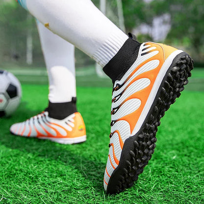 Men Soccer Shoes Sport FG/TF Outdoor Football Boots Training Boys Match Non Slip Long Spikes Cleats Indoor Futsal Comfortable