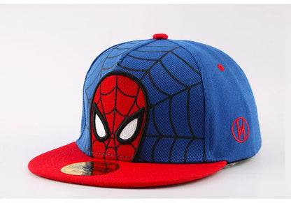Cartoon Spider Embroidery Baseball Cap Flat Hip Hop Snapback Hat Adjustable Sun Hat for Casual Party Cosplay