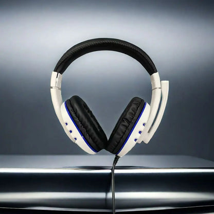 Cuffie cablate 7260 con microfono – Headset gaming e lavoro per PS4 PS5 Xbox One, studio e riunioni, auricolari con jack 3.5mm