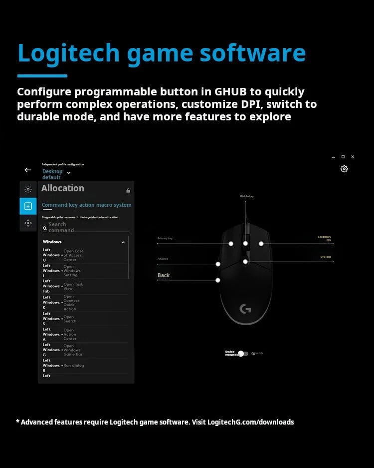 Logitech G304 LIGHTSPEED Wireless Mouse Game Mouse Light Portable Mouse Macro Jedi Survival FPS League of Heroes Eat Chicken