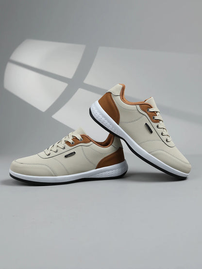 Chaussures de marche imperméables pour homme « Four Seasons » - Chaussures de sport décontractées en cuir pour homme - Chaussures de camping antidérapantes - Chaussures de tennis pour homme