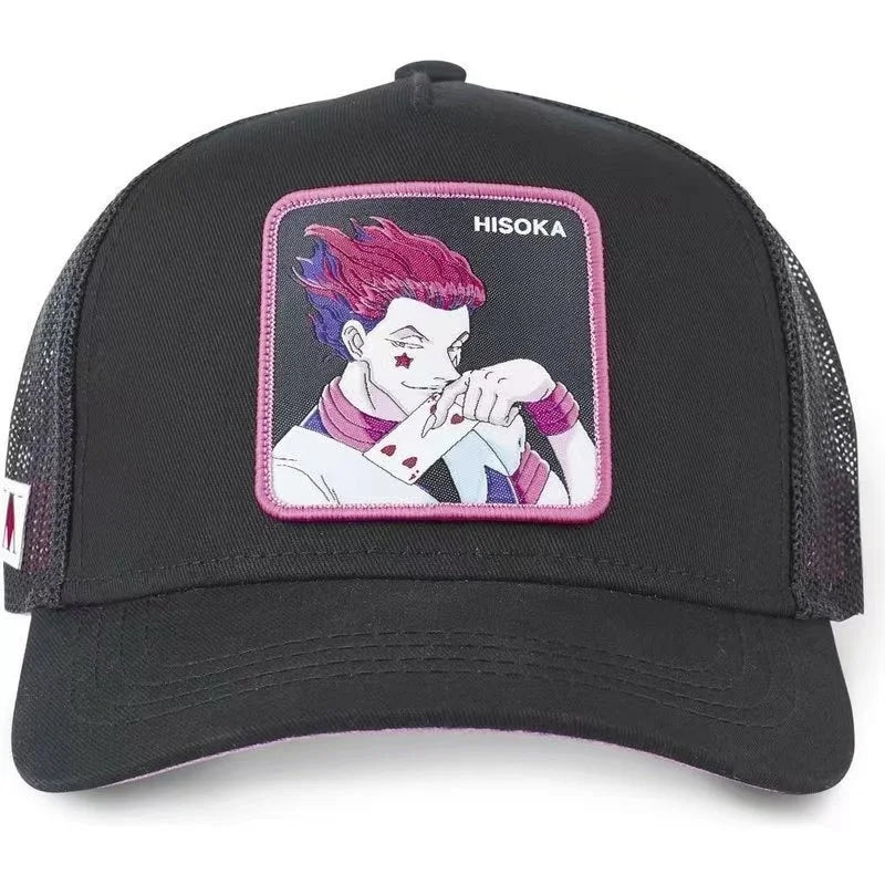 Hunter X Hunter-kasket, sommer-snapback-baseballkasket til mænd, broderet, hiphop-stil, solskærm, justerbar trucker-meshkasket