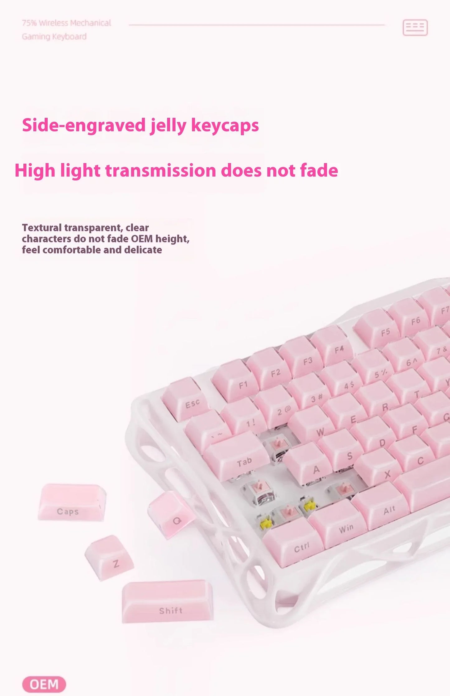 Mercury K1 Grava Star Breaking 75 RGB Mechanical Keyboard Gaming Bluetooth 2.4G Wired RGB Hotswap Gamer Non-contact Keyboard