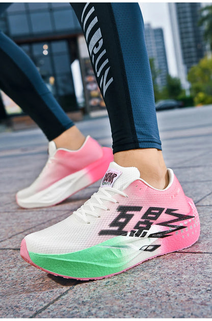 Heren Sport Carbon Board Specialiteit Ademend Lichtgewicht Dames Comfortabele Sportieve Antislip Sneakers Marathon Hardloopschoen