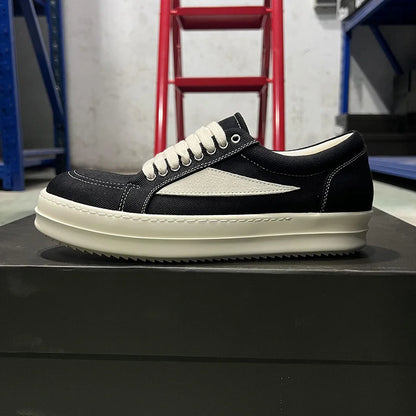 Casual Shoes Men Low Top Quality Denim Lace Up Thick Sole Luxury Designer Hip-hop Dunk Sport Trainers Women Summer Flat Sneakers