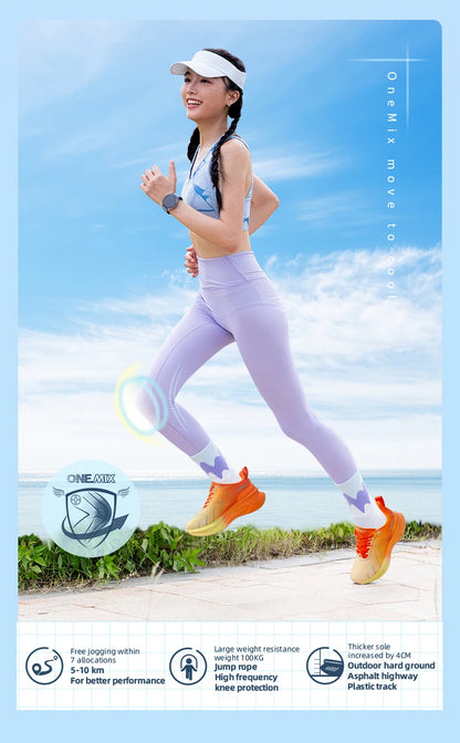ONEMIX Novos Ténis de Corrida com Amortecimento para Homem, Adequados para Corredores Pesados, com Atacadores, Desportivos, Antiderrapantes, para Exterior, para Mulher e Homem