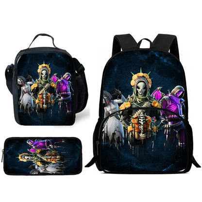Classic Game FortniteS Child Backpacks Lunch Bag Pencil Case Pupil Large Capacity School Bags For Boy Girl Best Gift