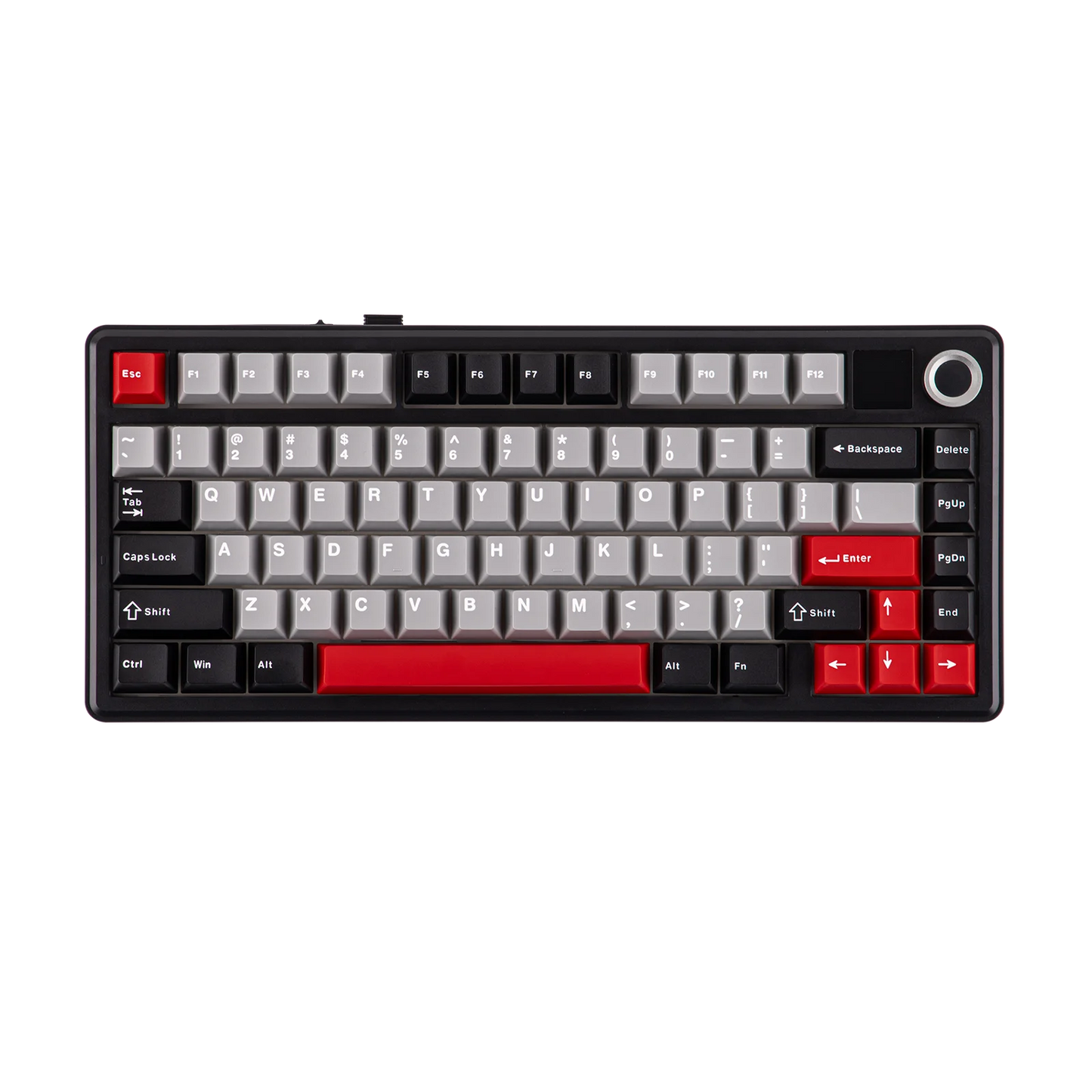 EPOMAKER X AULA F75 MAX kompakte mechanische Tastatur im 75-%-ANSI-Layout, kabelgebunden/Bluetooth/2.4GHz kabellos, mit TFT-Bildschirm und Drehregler