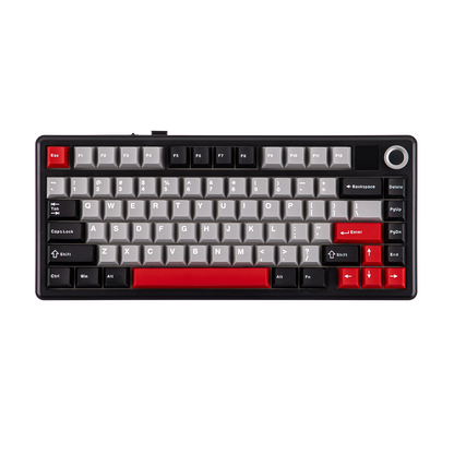 EPOMAKER X AULA F75 MAX kompakte mechanische Tastatur im 75-%-ANSI-Layout, kabelgebunden/Bluetooth/2.4GHz kabellos, mit TFT-Bildschirm und Drehregler