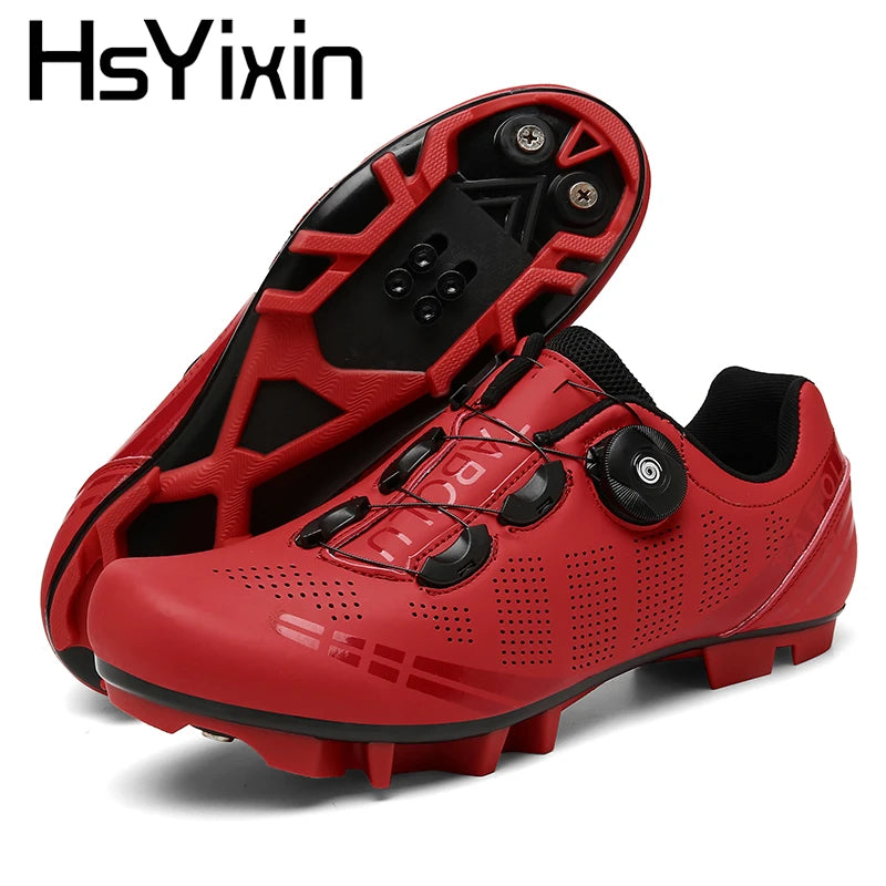 Atmungsaktive MTB-Fahrradschuhe für Damen und Herren – Offroad-Mountainbike-Fahrradschuhe mit selbstsichernden Speed-Mountainbike-Pedalschuhen