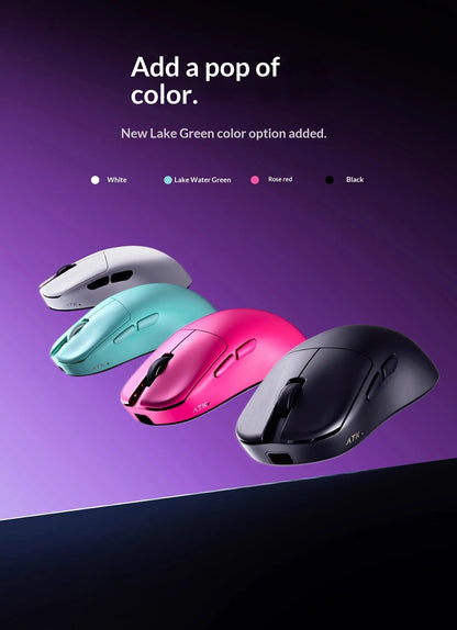 NEW ATK U2 V2 Mini Ultimate Wireless Gaming Mouse Tri-model Lightweight PAW3950Ultra 8KHz 500mAh Custom Ergonomic E-sports Mouse