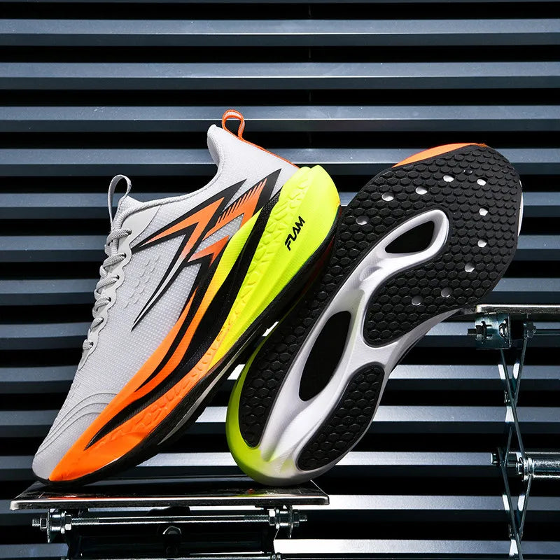 Chaussures de course pour hommes, spécialité marathon ; chaussures de sport légères pour hommes avec semelle en carbone ; baskets de sport confortables et antidérapantes pour femmes