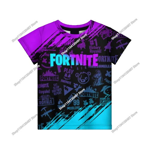 Summer Fashion Fortnite Mascot 3D Print Kids T Shirt Casual T-shirt Boys Girls Unisex Children's Clothing Tshirt Tops