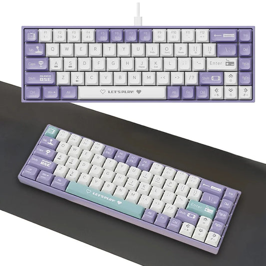 Compact Mechanical Gaming Keyboard with RGB Backlit Computer Keyboard Hot Swappable Keyboard for Windows Laptops and PC Gamers