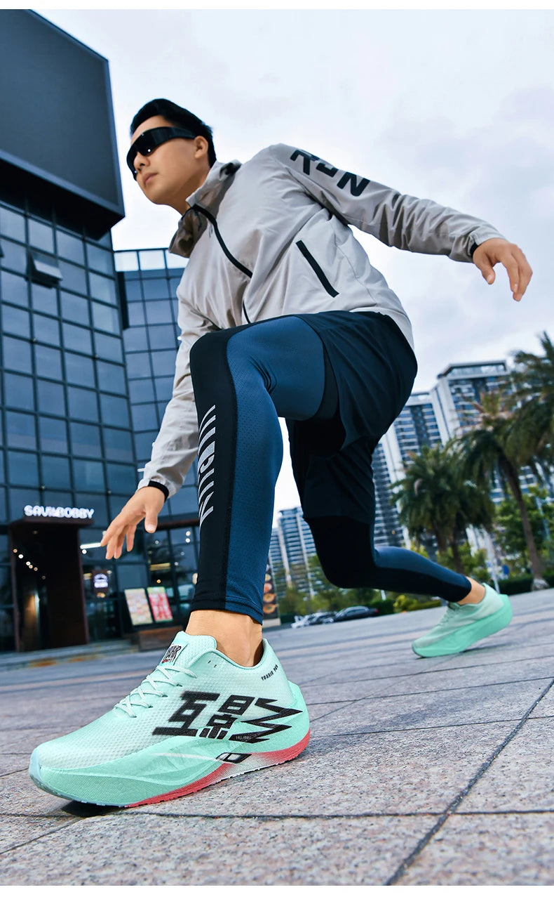 Heren Sport Carbon Board Specialiteit Ademend Lichtgewicht Dames Comfortabele Sportieve Antislip Sneakers Marathon Hardloopschoen