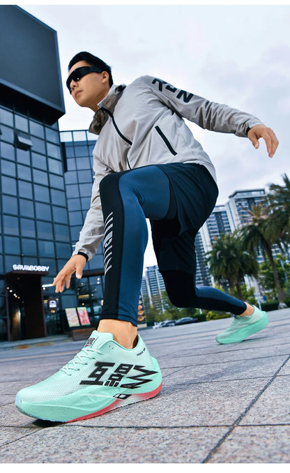 Heren Sport Carbon Board Specialiteit Ademend Lichtgewicht Dames Comfortabele Sportieve Antislip Sneakers Marathon Hardloopschoen