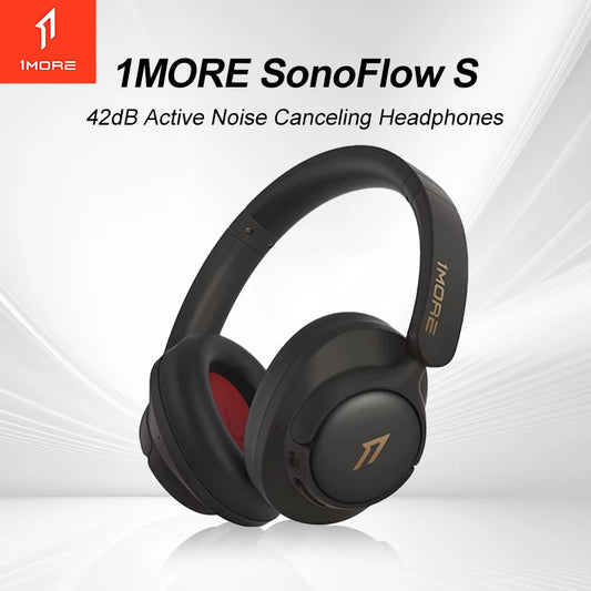 Cuffie wireless Bluetooth con cancellazione del rumore 1MORE SonoFlow S 42dB ANC Audio Hi-Res 90H di autonomia headset over-ear