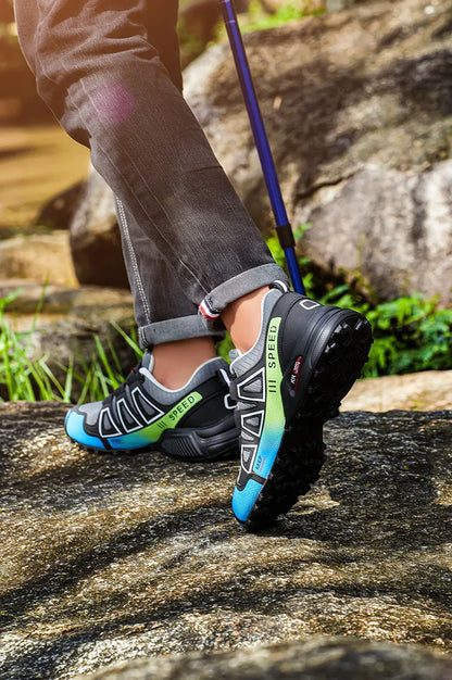 Chaussures de randonnée pour homme, imperméables, à lacets, pour le plein air ; chaussures de sport ; chaussures de vélo décontractées pour femme ; chaussures d'entraînement tactiques antidérapantes pour le terrain
