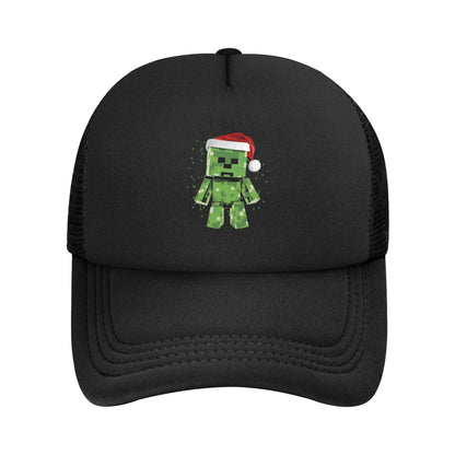 krępy poszukiwacz przygód odkrywa potwora Creepersa za sobą Czapka z daszkiem Czapki przeciwsłoneczne Czapki z regulowanym zapięciem typu snapback Czapka baseballowa z siateczką