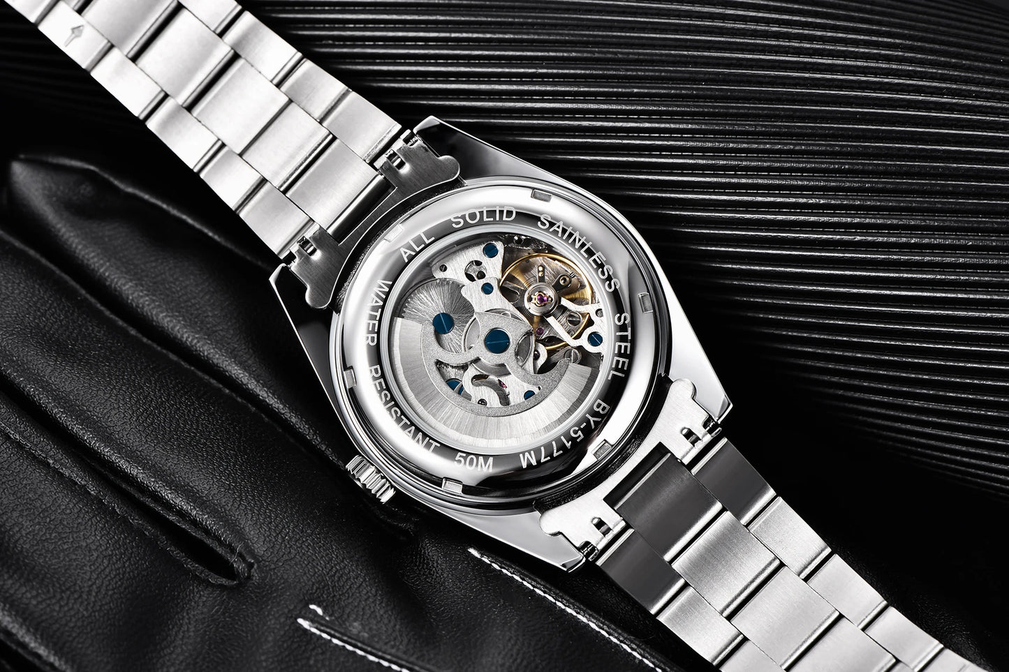 BENYAR 2025 Neue automatische mechanische Herrenuhr, Business-Sport-Luxus-Herrenuhr, 50M wasserdichte Uhr, Relogios Masculino