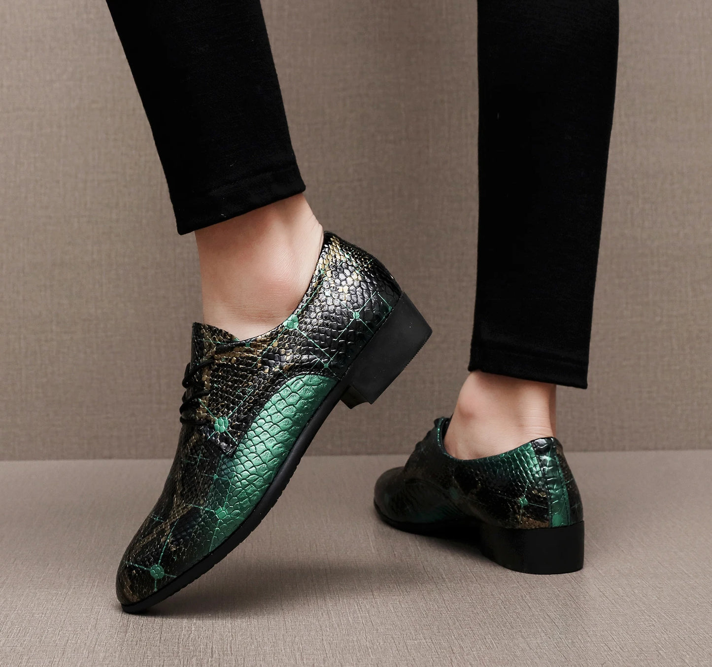 PU Leather Men's Oxford Shoes Street Style Casual Shoes Lightweight Sneakers Outdoor Male Walking Shoes Formal Dress Footwear