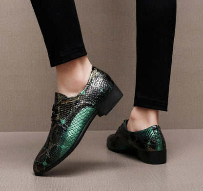 PU Leather Men's Oxford Shoes Street Style Casual Shoes Lightweight Sneakers Outdoor Male Walking Shoes Formal Dress Footwear