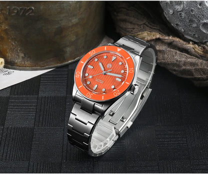 San Martin Official 39mm Guilloche MOP Dial Miyota 90S5 Sport Watch Automatic Mechanical Sapphire Bezel 20 ATM Luminous SN0151