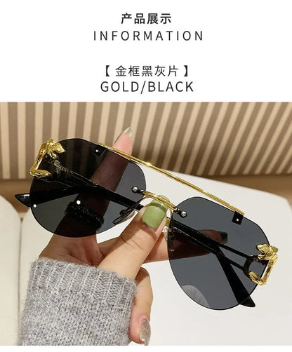 Dámské sluneční brýle bez obrouček, luxusní značkové, vintage, UV400, pánské sluneční brýle, Lunette, Shades De Soleil, Femme, Gafas De Sol Mujer, Lentes
