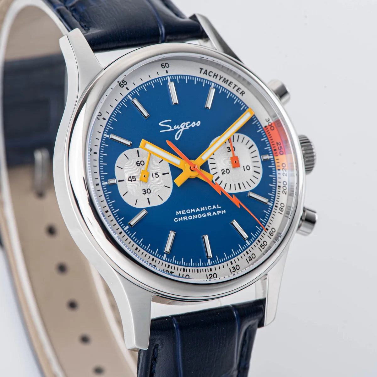 Sugess Watch of Men Chronograph Mechanical Wristwatches Tianjin ST1901 Swanneck Movement Pilot Mens Watch Sapphire Crystal Gift