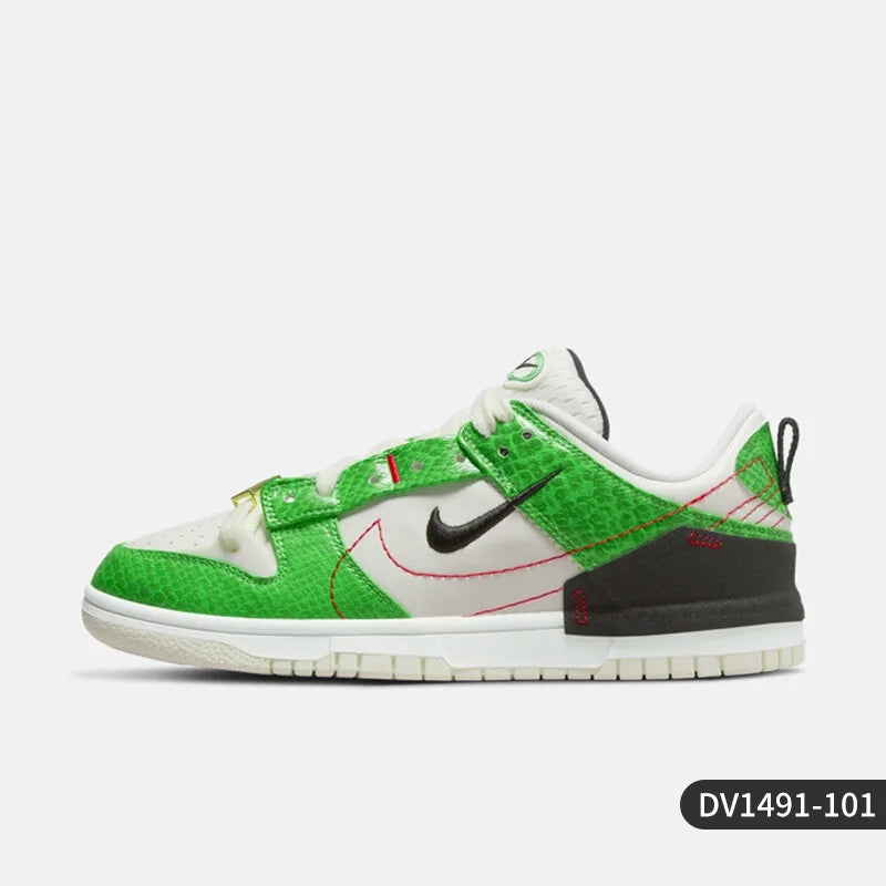 Nike genuine Dunk Disrupt2 Unisex Snake Print Low-Top Retro Sneakers DV1491-101