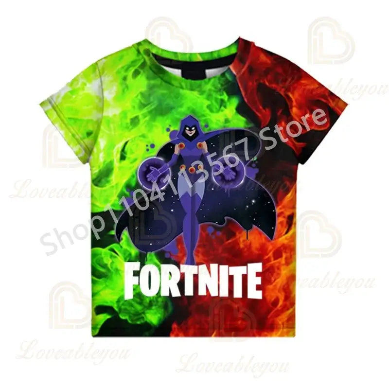 2PCS Suits F-Fortnited Victory 3D T-shirt Shorts Kids Tops Girls Boys Battle Royale Clothes Harajuku Tees Hero Children T Shirt