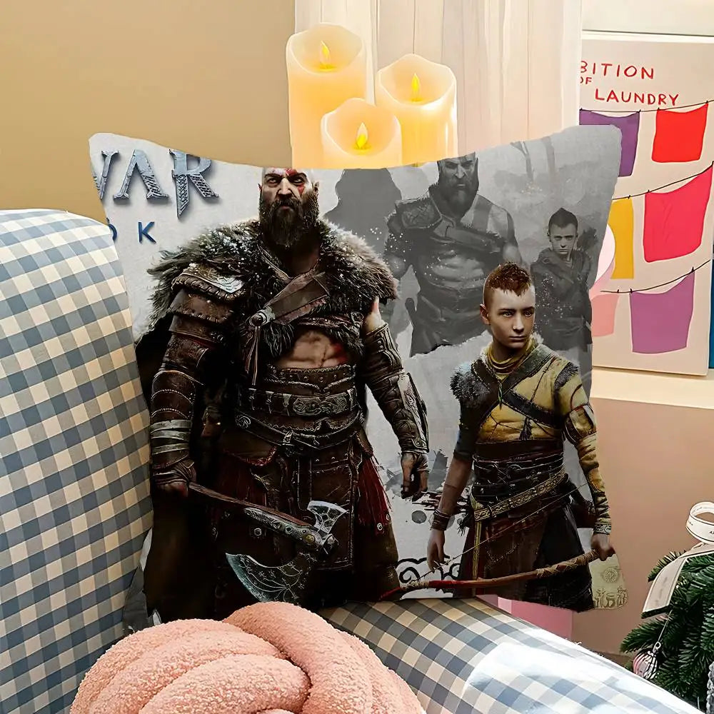 God Of War Video Game Pillow Gift Home Office Decoration Pillow Bedroom Sofa Car Cushion CoverPillow Case