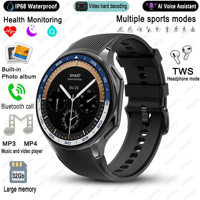 2025 New For OPPO Watch X High-End Business Watch Men 32Gb Memory Video Playback Smart Watch Sports Fitness Waterproof Bracelet