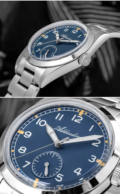 Reloj de cuarzo ADDIESDIVE de 36mm para hombre VH60, luminoso BGW9, cristal abombado tipo burbuja, cubierta de vidrio, resistente al agua 10Bar, acero inoxidable