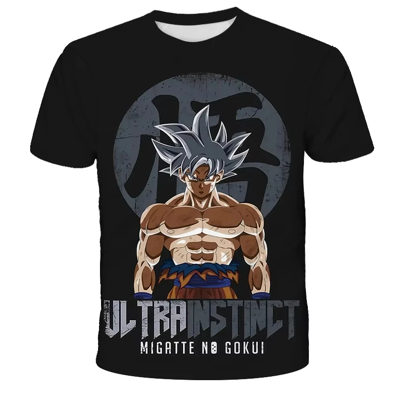 2026 Summer Dragon Ball T Shirt Kids Tops Tee Anime Figures Son Goku Super Saiyan T-shirt Boys T-shirts Children Short Sleeve