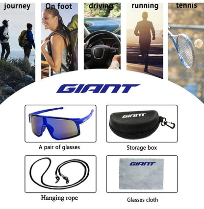 Profesionální cyklistické sluneční brýle Giant – ochrana proti UV záření, antireflexní, odolné proti nárazům, pro outdoorové sporty, včetně pouzdra