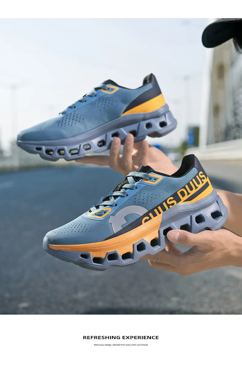 Men's Running Shoes Off-Road Cushioning Jogging Non-Slip Breathable Mesh Luxury Outdoor Couple Trainer Race Sneakers