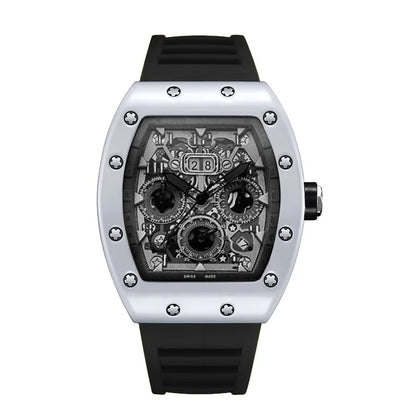 Luxury Men’s Quartz Wristwatch Hollow Design Trend None Machine Automatic Quartz Hollow Luminous Waterproof Men's Watch for Man