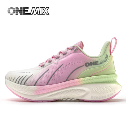 ONEMIX Novos Ténis de Corrida com Amortecimento para Homem, Adequados para Corredores Pesados, com Atacadores, Desportivos, Antiderrapantes, para Exterior, para Mulher e Homem