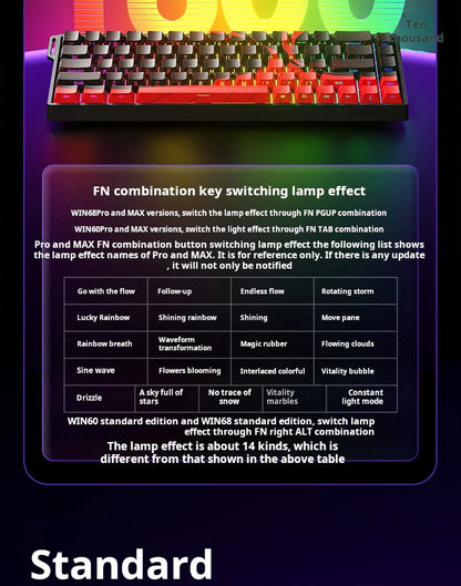 AULA WIN60 HE kabelgebundene Magnetachsen-Tastatur RT Custom mechanische Tastatur für E-Sports-Games mit 8K Polling-Rate