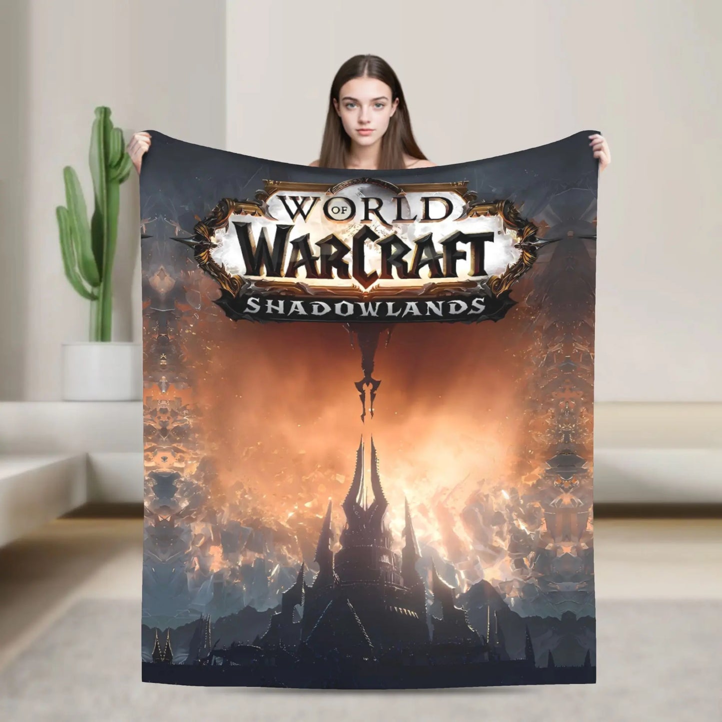 WOW World of Warcraft Arthas Retro Game Blanket  Soft Plush Bedding Throws For Home Decor Travel Flannel Bedspread Bed Cover