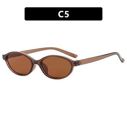 New Fashion Leopard Cat Eye Oval Women's Sunglasses Sunscreen Sun Glasses Female Retro Colorful Eyeglass UV Shade Glasses