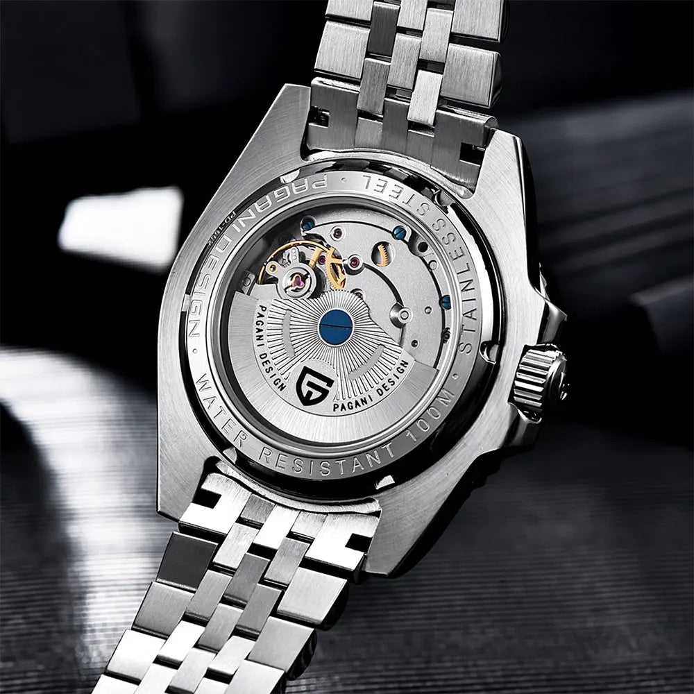 GMT Wristwatch PAGANI DESIGN Automatic Watch 40mm Mens Watch Top Brand Mechanical Watch 100M Waterproof Luminous Watches PD-1662