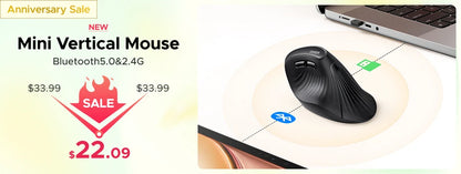 Rato sem fios UGREEN Bluetooth 5.0 ergonómico, 4000DPI, 6 botões silenciosos, para MacBook, tablet, portáteis, computador e PC, rato 2.4G