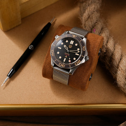 Watchdives 42mm Seafarer Grade 2 Titanium NTTD Dive Watch WD007Q V2 VH31 Sweep Second Quartz Movement Luminous Sapphire Watches