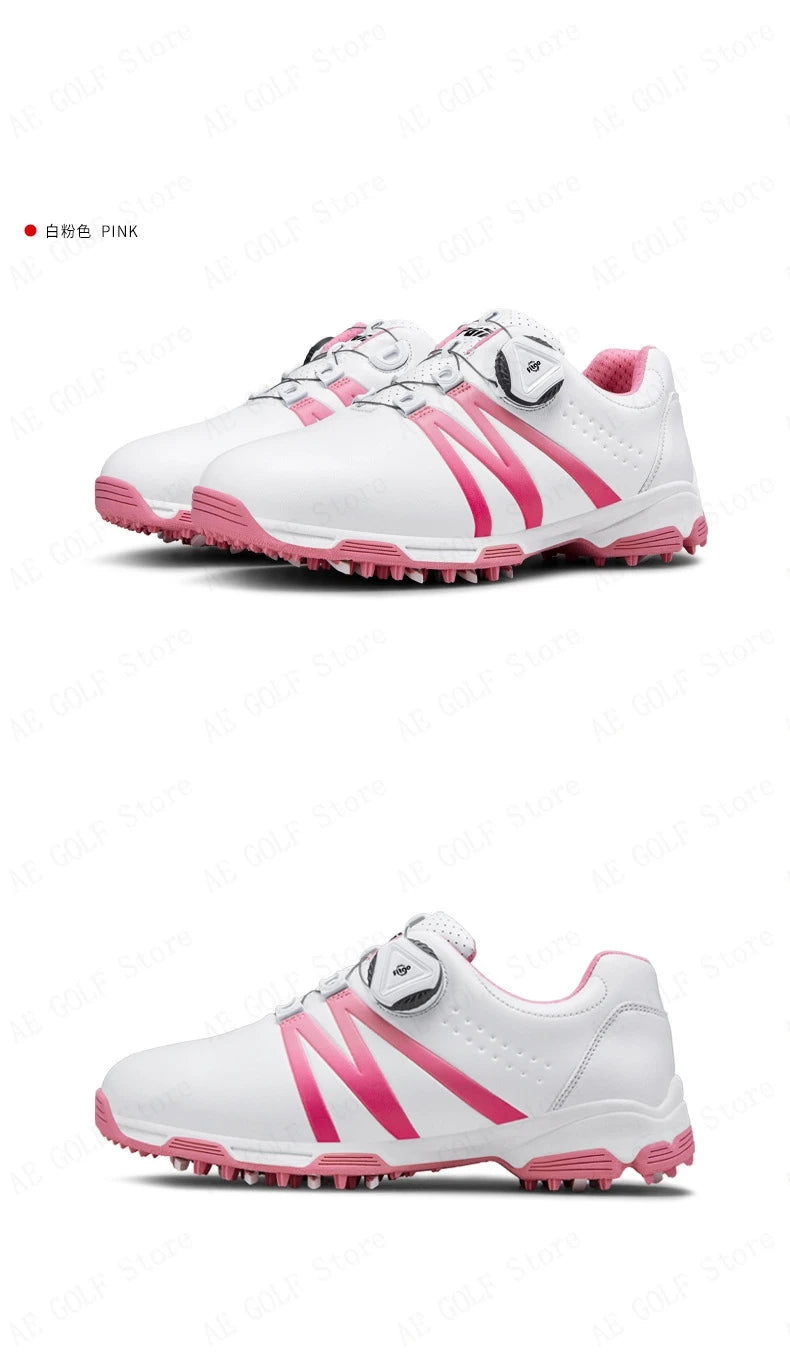 PGM Boys Girls Golf Shoes Lightweight Soft and Breathable Waterproof Anti-Slip Universal Outdoor Sports Shoes XZ127